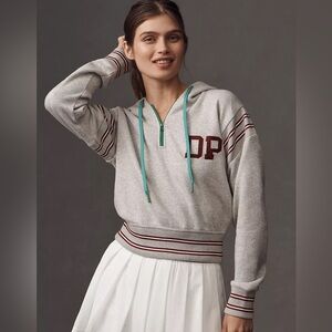 Daily Practice By Anthropologie Drawstring Heather Grey Hoodie Size Small NWT